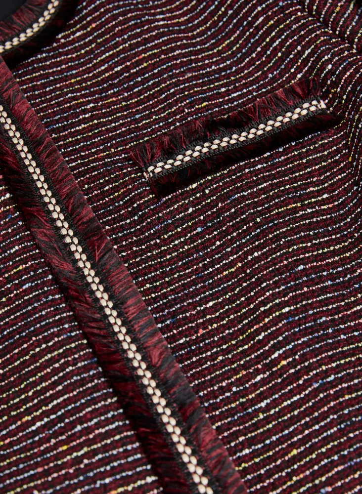 Open Front Bouclé Jacket