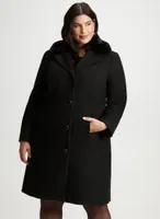 Stretch Wool-Blend Coat