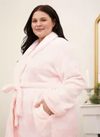 Cloud Print Fleece Robe