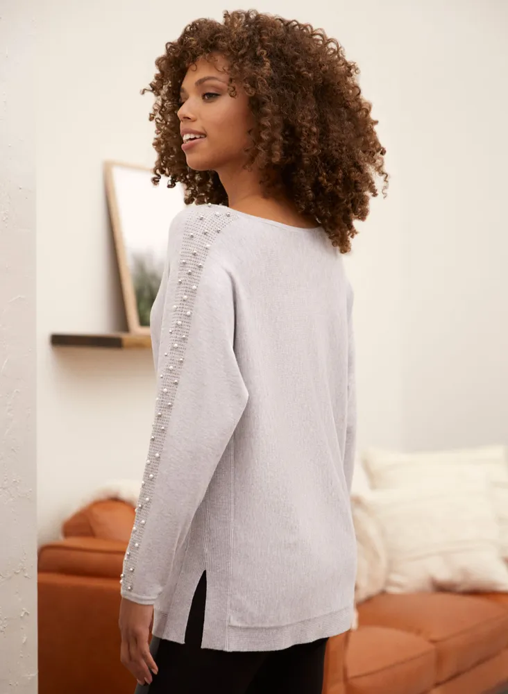 Pearl & Stud Detail Sweater