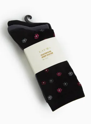 Floral Bamboo Crew Socks 3-Pack