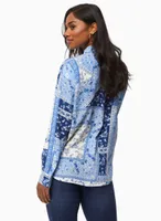 Paisley Print High-Low Blouse