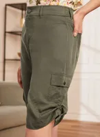 Tencel Cargo Bermuda Shorts