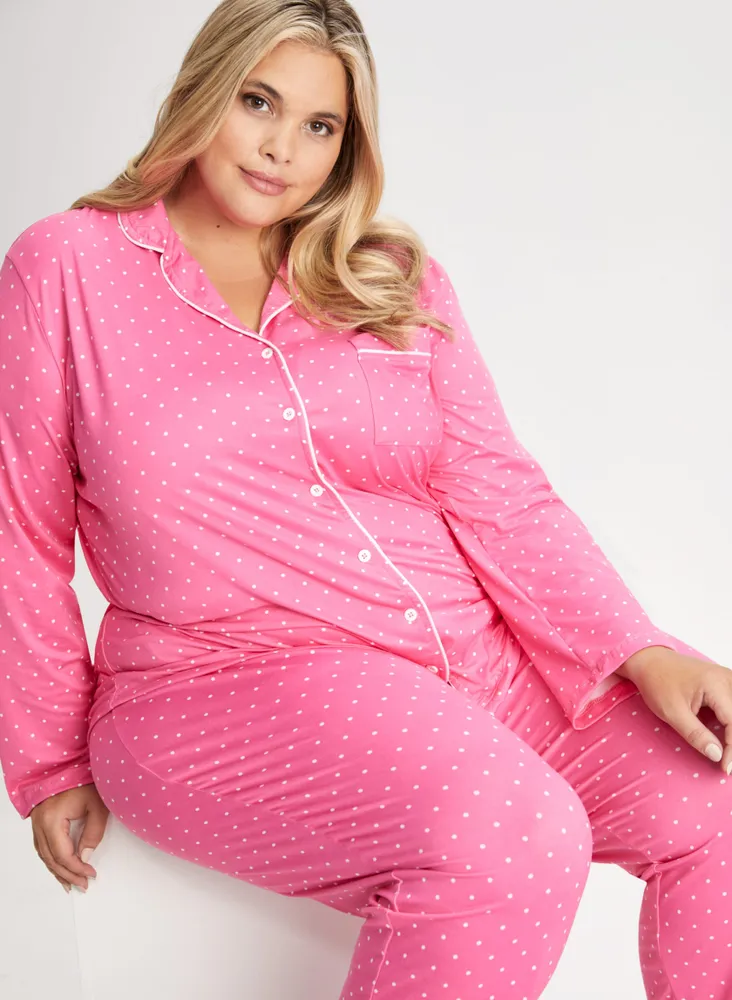 Polka Dot Print Pyjama Set