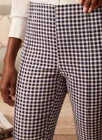 Gingham Print Pull-On Capris