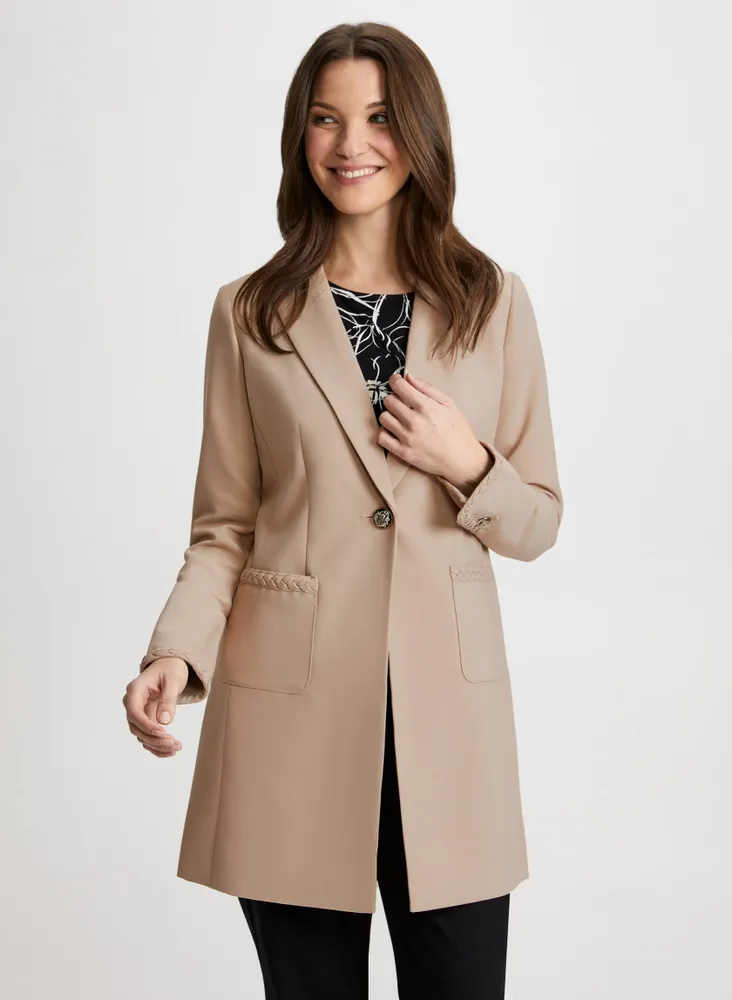 Redingote Notch Collar Blazer