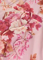 Floral Print Chiffon Midi Dress