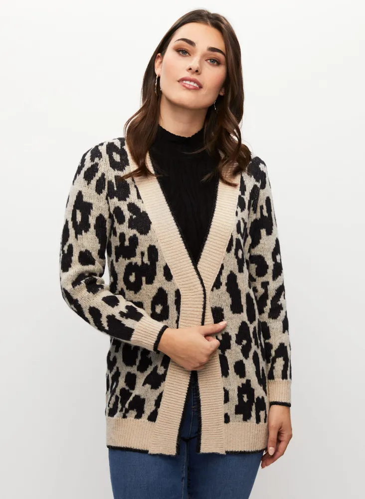 Animal Print Cardigan