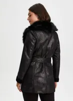 Faux Fur Detail Coat