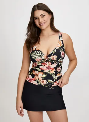 Floral Print Two-Piece Swimsuit