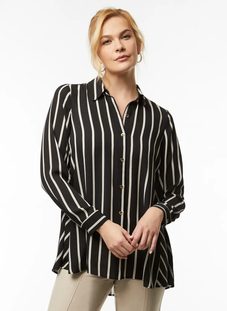 Stripe Print Blouse