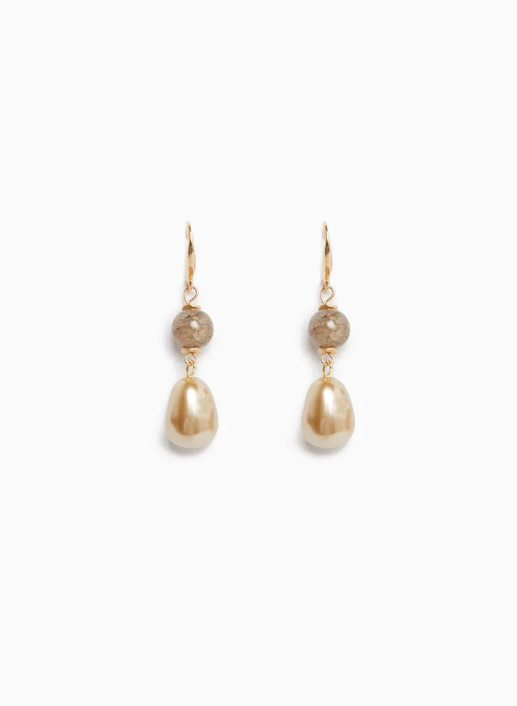 Pearl & Bead Dangle Earrings