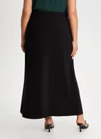 Pull-On Button Detail Skirt