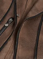 Vex - Notch Collar Suede Jacket