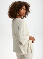 3/4 Sleeve Knit Cover-Up