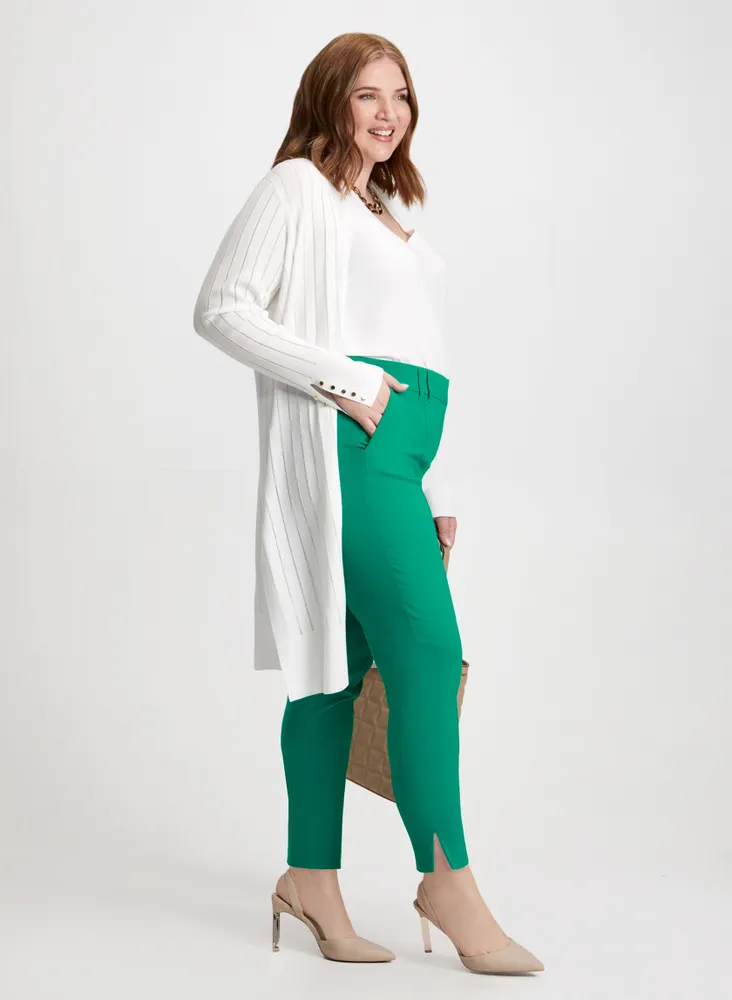Pull-On Bengaline Ankle Pants