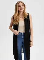 Sleeveless Open Front Jacket