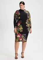 Floral Print Long Sleeve Dress