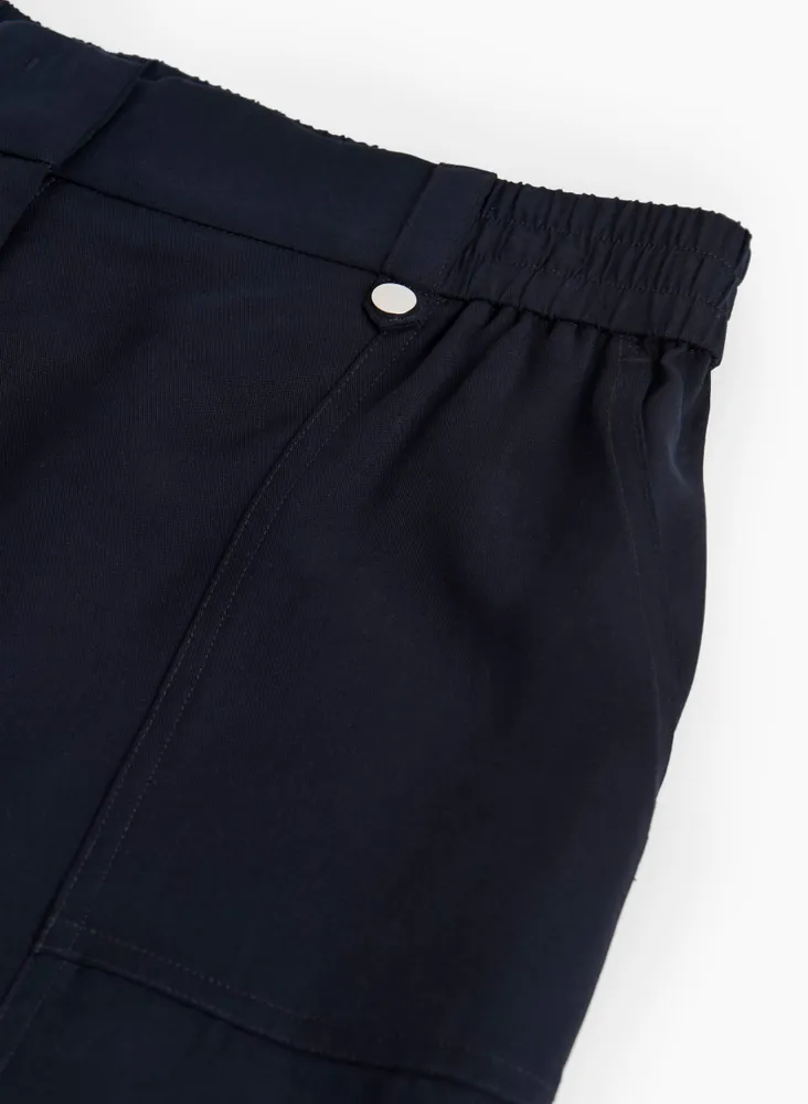 Patch Pocket Tencel Shorts