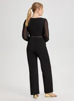 Wide Leg Belted Jumpsuit