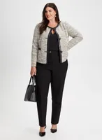 Contrast Trim Bouclé Jacket