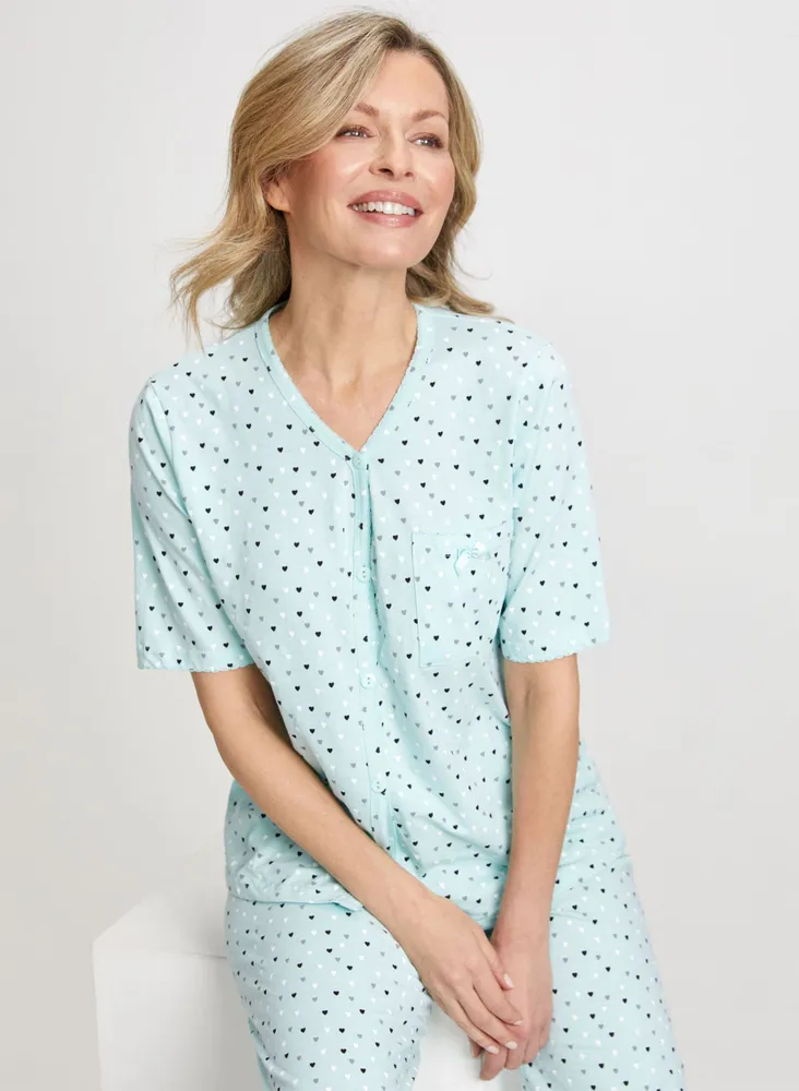 Heart Print Pyjama Set