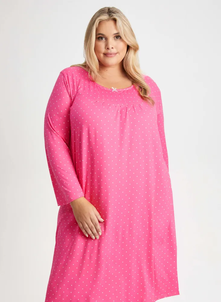 Polka Dot Print Nightgown