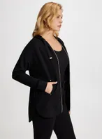 Zip Front Hooded Top