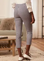 Gingham Print Pull-On Capris