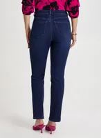 Embroidered Straight Leg Jeans