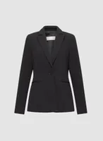 One-Button Notch Collar Jacket