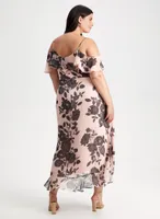 Floral Motif V-Neck Dress