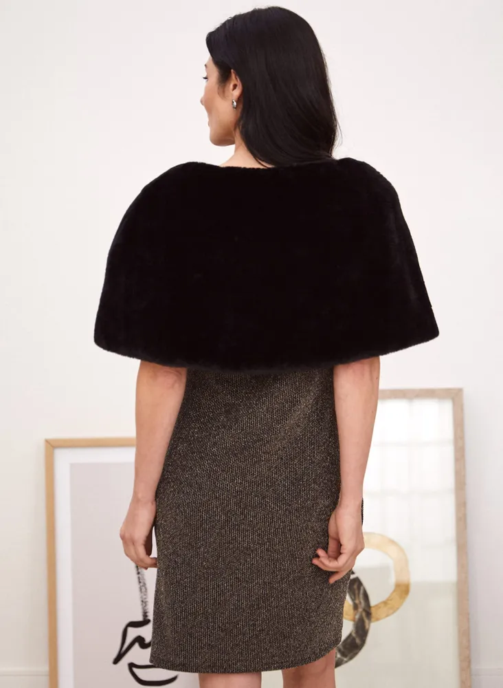 Laura Petites Short Faux Fur Wrap