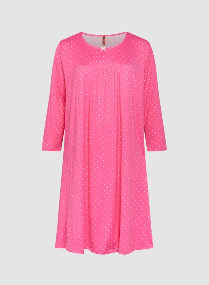 Polka Dot Print Nightgown