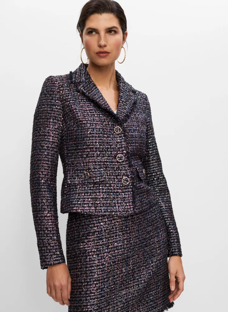 boucle skirt and jacket