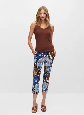 Tropical Print Capris