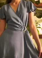 Joseph Ribkoff - Belted & Ruffle Detail Dress