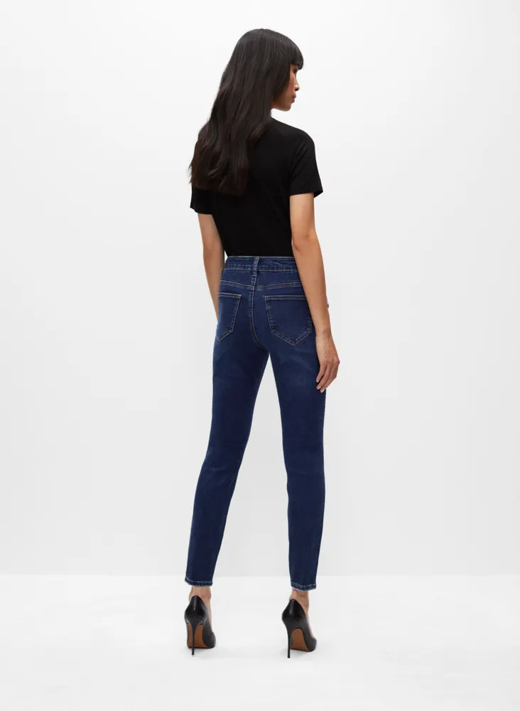 Melanie Lyne Button Detail Slim Leg Jeans