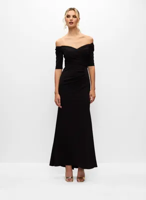 Off-the-Shoulder Sweetheart Neck Gown
