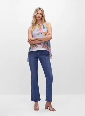 Palm Leaf Print Top