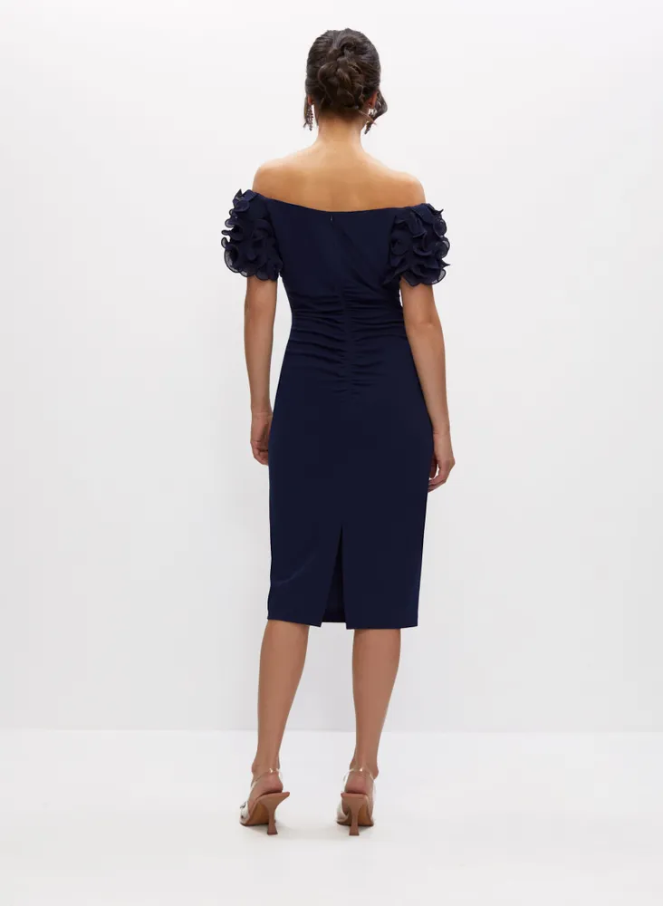Off-the-Shoulder Ruffle Detail Dress