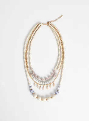 Multi Row Beaded Necklace