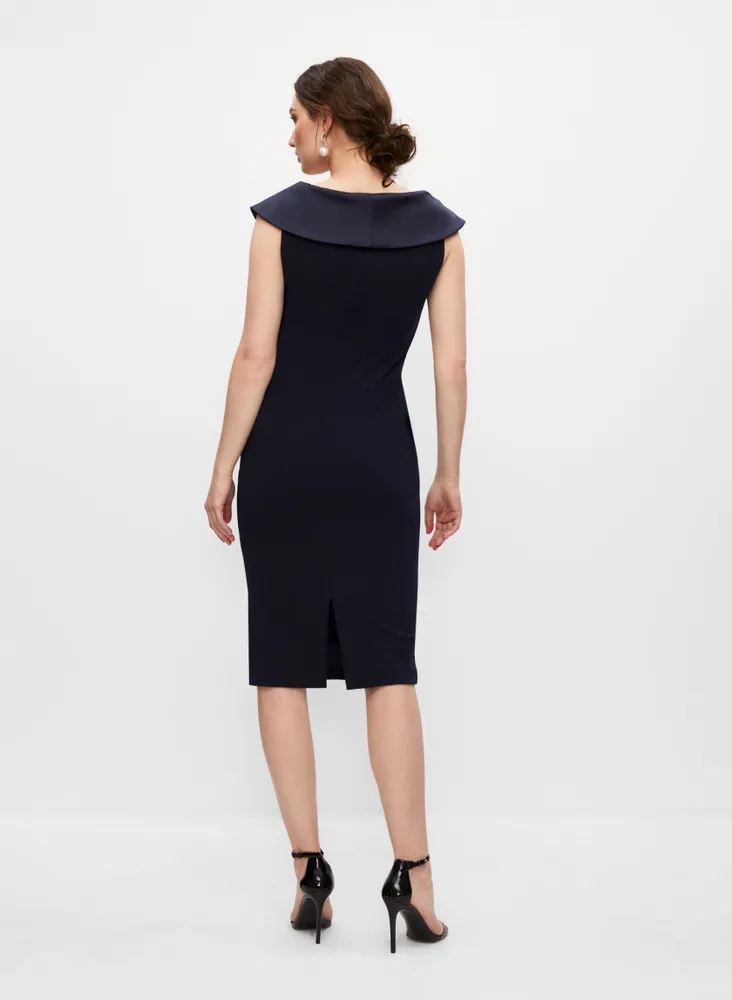 Melanie Lyne Shawl Collar Wrap Dress