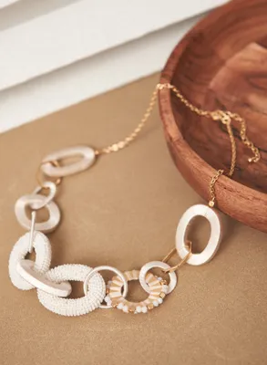 Beaded Ring Necklace