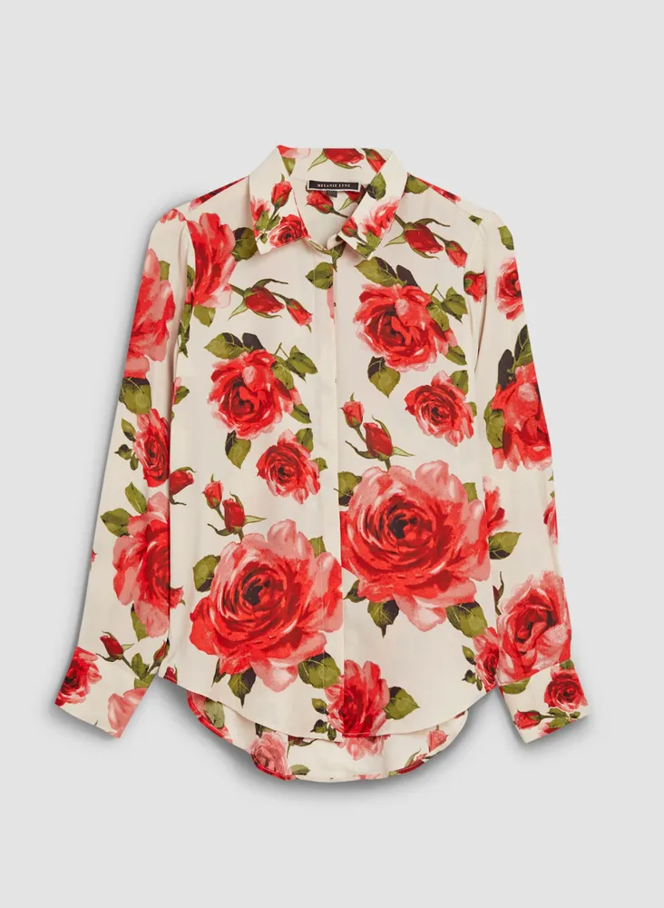 Melanie Lyne Rose Print Blouse