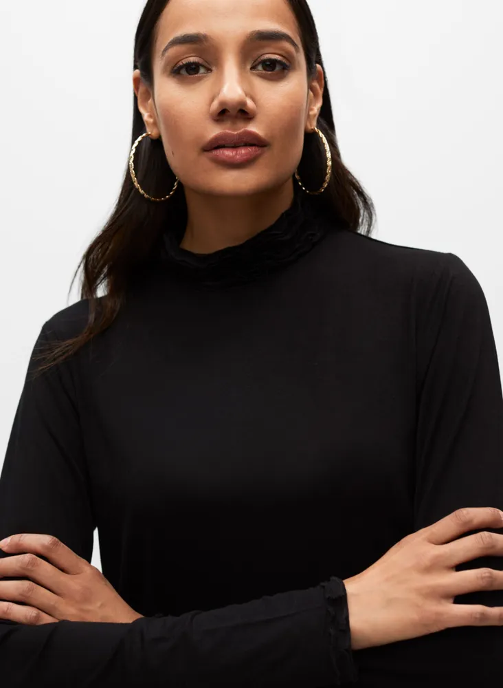 Turtleneck Top - Black - Ladies