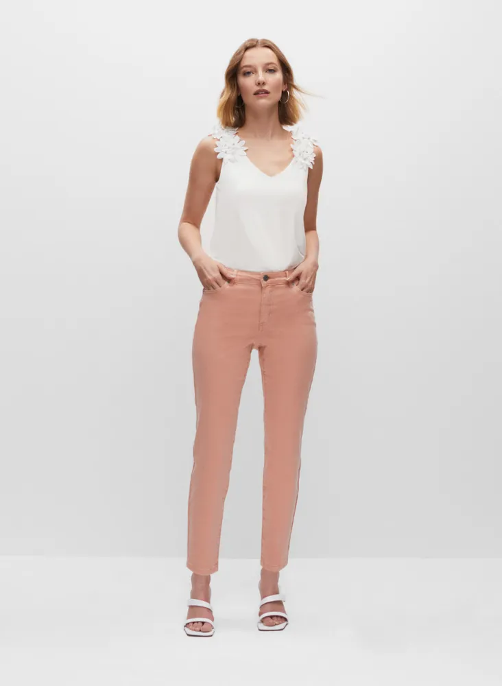 Melanie Lyne Bow Detail Slim Leg Jeans