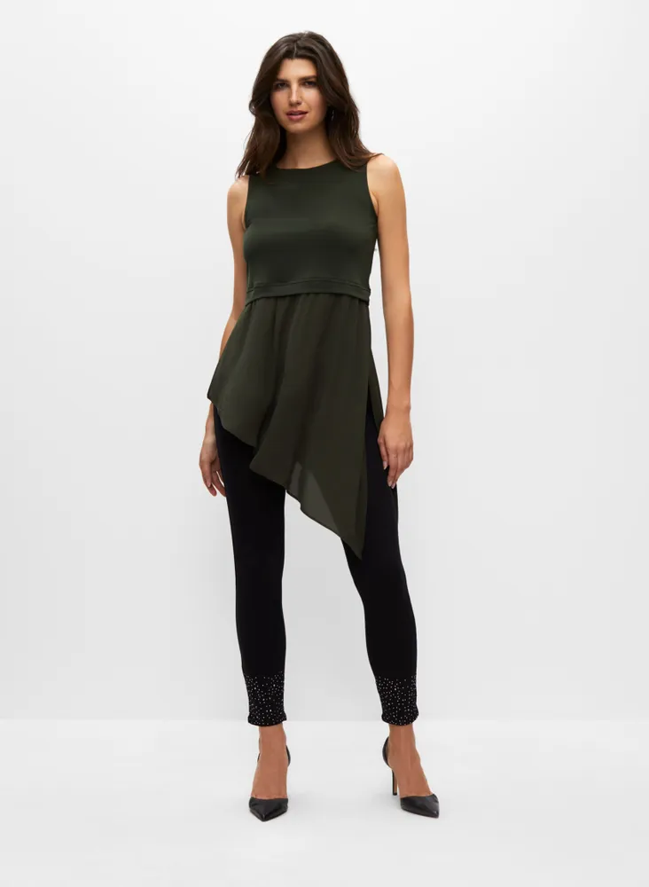 Melanie Lyne Asymmetrical Chiffon Tunic