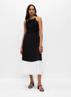 Aidan Mattox - Colour Block Pleated Dress