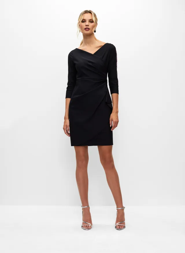 L I V D Plus Evangeline Rhinestone Sleeve Dress